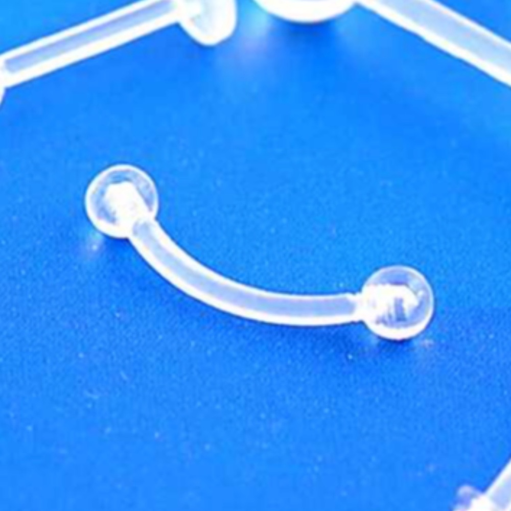 🔵 80% off 🔵 Curved Barbell Clear Piercing Stud